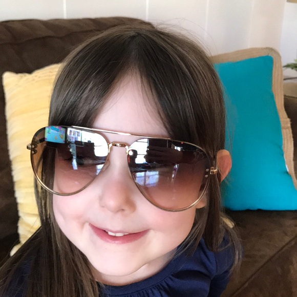 CELINE Gold Metal Brown Silver Lens Aviator *MINT - Picture 8 of 8